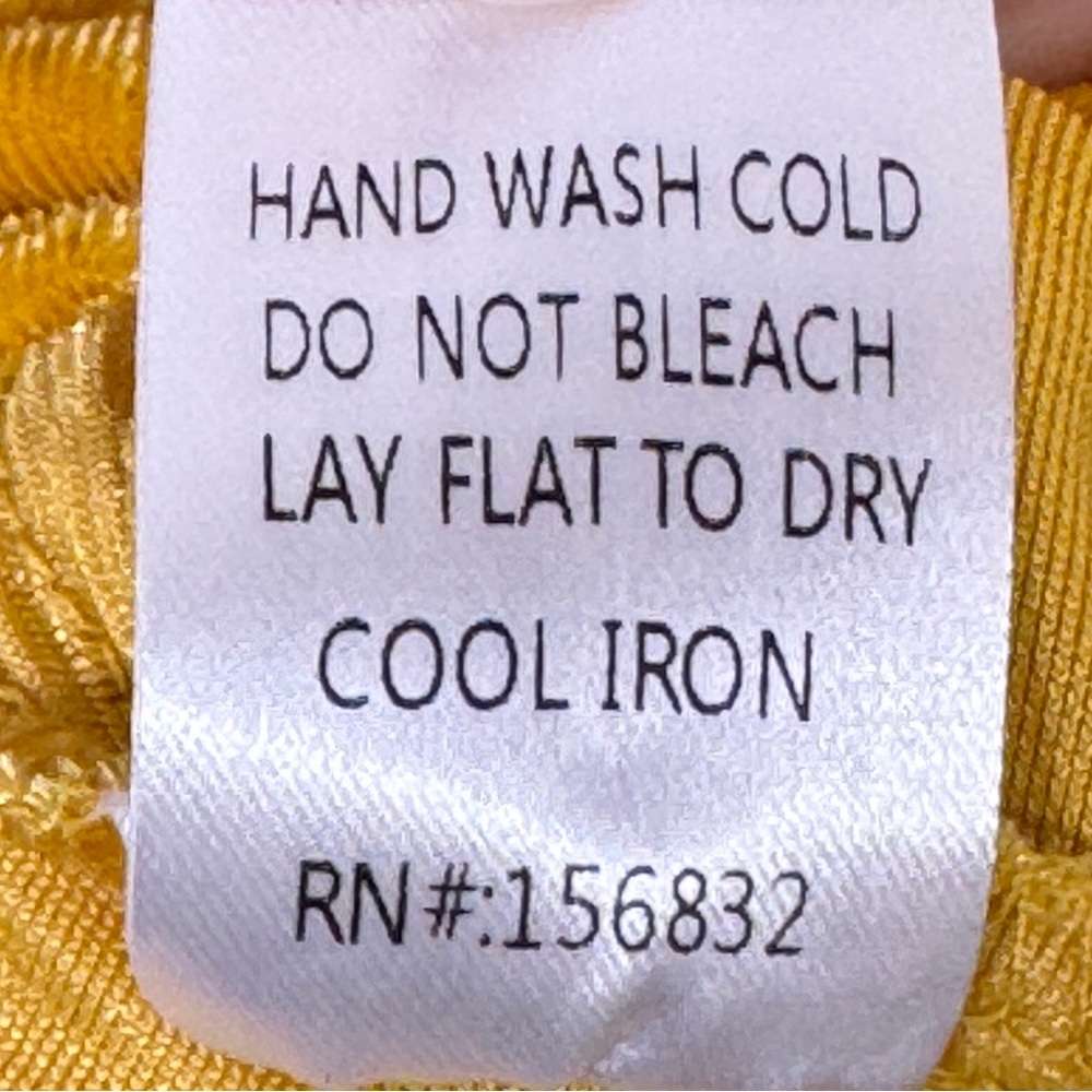 Bibi Gold Velvet Button Down Shirt Oversized Wrinkle Effect Top Mustard NWT - Picture 16 of 16